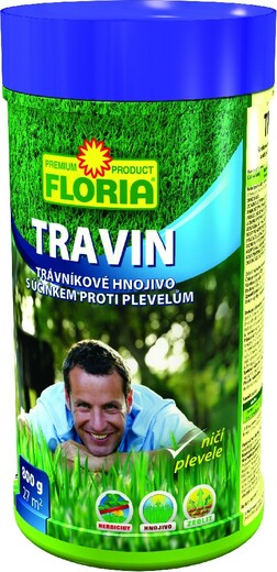 FLORIA TRAVIN Trávníkové hnojivo proti plevelu 3 v 1 - 800 g
