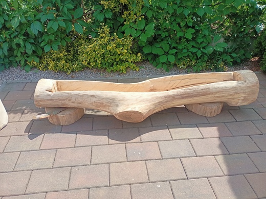 Dřevěné dubové koryto broušené  200cm